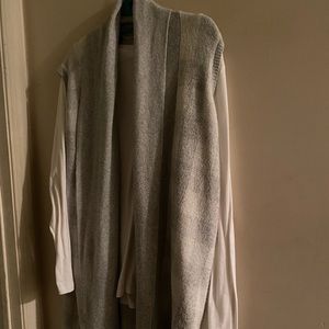 Lane Bryant Grey Sweater Vest Duster